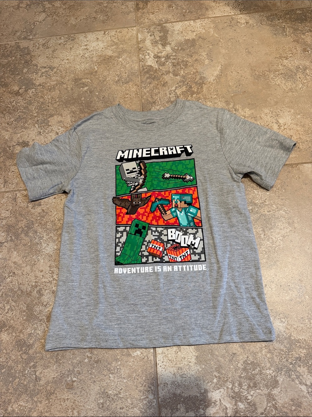 Kids Gray Graphic Tee - Adventure Design